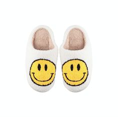 The perfect slippers that will always put a smile on your face! 😀 The cozy lined interior warms your feet, while the rubber bottom is sturdy enough for going outside to get the mail or get your morning paper. A perfect self-care treat for yourself or as a gift to bring a smile to someone's day! If you're a half size, size up! They run a tad small! Smiley Face Slippers, Spring Loungewear, Cozy Slippers, Plush Slippers, Swimwear Store, Cute Slippers, Soft Slippers, Beach Beauty, Plush Fabric