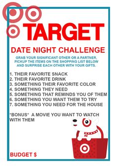 Date Ideas For Christmas Time, Date Night Store Challenge, Date Night Challenge List, Couples Gift Challenge List, Valentines Activities For Couples, Romantic Surprise For Husband, In The House Date Night Ideas, Free Date Ideas At Home, Married Date Night Ideas