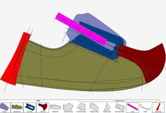 digital pattern for shoemaking. Men`s stylish sneakers EU sizes 39 - 47 (standard width). The shoe last parameters for this model in size 42: insole length 274-279 mm , insole width 87-92 mm, Heel height is 1-1,5 sm. The last must have the classical sneakers shape and round toe part. Digital model consists of upper part (sizes 39-47), lining (sizes 39-47). Files are presented in PDF format: pattern of all sizes (ready to printing on A3 paper); and DXF format (available foe importing into the CAD Turnshoes Pattern, Adult Shoe Pattern Template, Shoe Blueprint, Pattent Leather Shoes, Sneaker Pattern Template, Make Your Own Shoes, Shoe Last, Stylish Sneakers, Purse Patterns