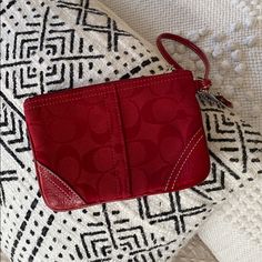 Nwt Makes A Great Stocking Stuffer! The Perfect Wallet For The Girl On The Go. Red Coach Signature Collection Wristlet. 6” Long 4” High Coach Coin Purse With Zipper Closure As Gift, Red Zipper Pouch Wristlet For Gift, Red Zipper Pouch Wristlet As Gift, Red Wristlet With Zipper Pouch As Gift, Red Wristlet With Zipper Closure As Gift, Red Wristlet Gift, Red Coach Clutch For Gift, Red Coach Clutch As A Gift, Red Clutch Wallet With Zipper Pouch