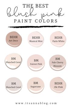 the best blush pink paint colors