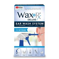 WaxRx is a doctor-developed, clinically-proven ear wash system for effective earwax removal at home. Unlike other OTC earwax removal products, the easy-to-use WaxRx System is capable of removing even stubborn impactions. Made by Doctor Easy, manufacturer of professional ear washers for over 25 years. Avoid doctor visits by using the same professional grade ear cleaning method used by medical professionals. The economical WaxRx Deluxe Ear Wash System contains: the reusable WaxRx ear washer and ea Clean Ear Wax, Clean Ear Wax Out, Ear Drainage, Ear Wax Removal Kits, Teeth Plaque, Perfect Smile Teeth, Ear Tubes, Ear Wax Buildup, Reverse Cavities