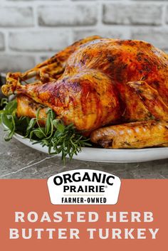 This roasted herb butter turkey recipe is the best choice for a juicy and flavorful holiday meal! With just butter, herbs, chicken broth, and an onion, this recipe is easy to prepare and perfect for Thanksgiving or Christmas. Whether you're roasting wings, tenderloin, or breast, using organic turkey from family farms guarantees the best results. Give it a try and enjoy a delicious, nutritious feast!