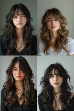 19 Trendsetting Long Curtain Bangs Ideas for Straight Hair Enthusiasts Bangs Haircut Ideas, Haircut Ideas Trendy, Bangs Haircut, Trendy Hairstyle, Haircuts For Wavy Hair, Long Hair With Bangs, Hair Wedding, Hairdo For Long Hair, Long Layered Hair