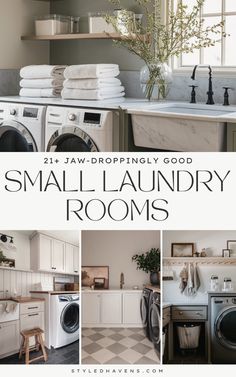 small laundry rooms with washer and dryer