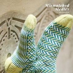 Mismatched Medley Colorwork Socks Pattern by @kroopa.knits | Katia.com Colorwork Socks, Bee Sock, Work Socks, Socks Pattern, Sock Knitting Patterns, Sock Patterns, Knitting Socks, Knitting Patterns, Geometric Pattern