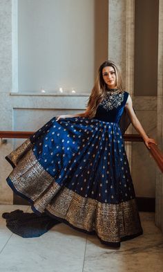 Blue Dress Outfit Wedding, Saree Inspiration, Kajol Saree, Ethnic Dresses, Indian Clothing Store