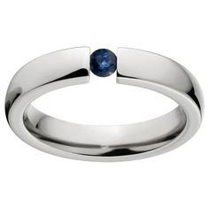 Stunning 4mm tension set ring that includes a deluxe arc comfort fit design for easy daily wear. The stone is a round 3mm heat treated blue saphire that is held in place by extreme tension from the polished stainless steel. This ring is handcrafted by jewelry artisans who understand quality and value. This ring is a must have for your jewelry collection. Size: 7.  Gender: unisex.  Age Group: adult. Modern Rings With Tension Setting, Modern Channel Set Stackable Rings, Modern Sapphire Birthstone Ring For Promise, Modern Stackable Birthstone Rings Round Cut, Modern Sapphire Ring Birthstone, Modern Sapphire Birthstone Ring, Modern Stackable Birthstone Rings, Modern Round Stone Promise Ring, Modern Stackable Rings With Tension Setting For Promise