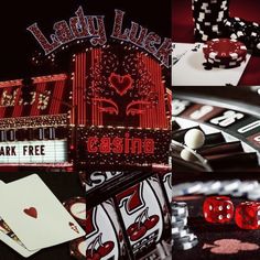 casino games and dices are shown in this collage