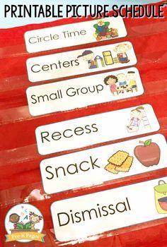 this is an image of printable pictures and labels for the back to school schedule