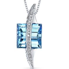 Swiss Blue Topaz Pendant 14 Karat White Gold Trillion 7 cts P8500 top Jewelry Questions, Blue Topaz Gemstone, Blue Topaz Pendant, Swiss Blue Topaz, Blue Skies, Triangle Shape, Diamond Pendant Necklace, Topaz Gemstone, Jewelry Gift Box