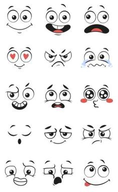 an image of different expressions on a white background