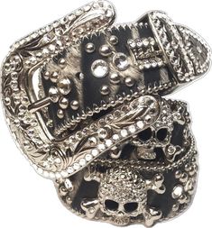 b.b. Simon 7053 Skull Zebra Crystal Belt - Dudes Boutique Bb Simon Belts, Belts Aesthetic, Bb Belt, Crystal Belt, Year Of Dates, Christmas Wishlist, Branding Inspiration, Cute Jewelry, Italian Leather