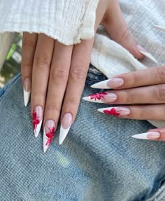 Summer Inspo Nails 2024, Cute Long Almond Nails, Summer Nail Design 2024, Nails Acrylic Summer 2024, Nails Ideas Summer 2024, Summer Nails Inspo 2024, Late Summer Nails, Long Almond Nails, Kutek Disney