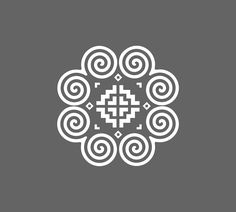 an abstract design in white on a gray background