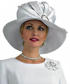 Lily and Taylor H110 1 piece HAT Color: Gold, Lavender, Navy, Pink, Silver, White White Fitted Hat With Curved Brim, Fitted White Hat With Curved Brim, Elegant Solid Color Sun Hat With Flat Brim, Fitted Wide Brim Hat, Classic White Fitted Sun Hat, White Fitted Top Hat With High Crown, White Fitted Top Hat With Flat Brim, Fitted Sun Hat With Flat Brim, Fitted Solid Color Hat For Kentucky Derby