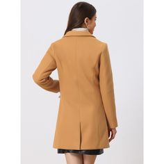 Be cozy in this warm winter coat which is cut with a notched lapel and versatile pockets for a feminine chic longline silhouette. Dress up the trench coat for an elegant chic look in Coffee shops, Shopping, Work, Office, Business, Weekend Gathering, Formal, and Outdoors in chilly winter. Simply pair it with sophisticated clutch bags and chic high-heeled shoes for an elegant look. Winter Semi-formal Wool Coat With Hidden Button Closure, Elegant Khaki Single-breasted Pea Coat, Chic Single-breasted Wool Coat With Lapel Collar, Chic Beige Single-breasted Wool Coat, Chic Brown Wool Coat With Double-breasted Buttons, Winter Pea Coat, Silhouette Dress, Winter Outwear, Long Overcoat