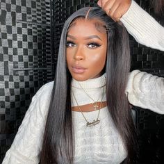 PRICES MAY VARY. 1.Material: 4x6 Silk Straight HD Lace Front Wig Pre Plucked. 100% Brazilian Human Hair, Collect from Young Girl Donors, No Shedding and Tangle Free. 2. Wear & Go Wig: 3 Seconds to Wear, Quick and Easy, No Skills Needed, Beginner-Friendly 3. About the Lace: Swiss HD Lace, Pre-Plucked Natural Hairline, and Pre-cut Lace by the Special Technical Scissor to Make Sure the Edge is Stronger and Neater. 4. Totally Glueless Wig. No Glue, No Gel; Protect Your Scalp. Very Quick to Put on or Human Hair Color, Straight Lace Front Wigs, Colored Wigs, Lace Closure Wig, Long Straight Hair, Hair Quality, Straight Human Hair, Brazilian Human Hair, Straight Wig