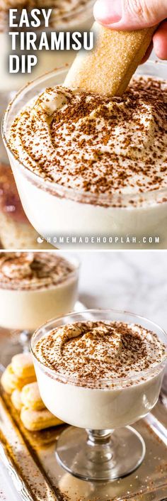 an image of desserts being served in glasses