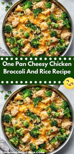 one pan cheesy chicken broccoli and rice recipe