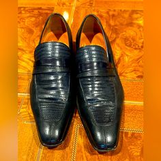 “Custom” Collection Of Unique High-End Ostrich Loafers. It’s A Collector Item & Extremely Rare To Find At This Price. Only Used A Couple Of Times! Designer Formal Slip-ons With Textured Sole, Designer Slip-ons With Textured Sole For Formal Occasions, Designer Moc Toe Leather Shoes For Galas, Designer Leather Shoes With Moc Toe For Galas, Moc Toe Dress Shoes With Textured Sole For Galas, Designer Slip-on Leather Shoes For Semi-formal Occasions, Designer Semi-formal Slip-on Leather Shoes, Mezlan Shoes, Ostrich Leather