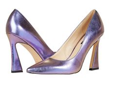 Nine West Trendz 3 - Women's Shoes : Purple : With a tall spool heel and pointed-toe silhouette, the Nine West Trendz 3 is a uniquely stylish pump perfect for anywhere form the office to the nightclub. Slip-on heel design. Manmade upper, lining and insole. Durable manmade outsole. Imported. Measurements: Heel Height: 4 in Weight: 9 oz Product measurements were taken using size 9, width M. Please note that measurements may vary by size. Weight of footwear is based on a single item, not a pair. Shoes Purple, Spool Heel, Designer Heels, Night Club, Nine West, Women's Shoes, Stiletto Heels, Heel Height, Shoes Heels