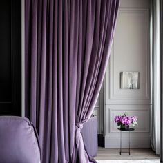 Lavender Velvet curtains  living room / Custom blackout bedroom / Purple velvet curtain / Extra long velour drapes / Violet velure curtain Velvet curtains are a timeless addition to any home, offering a perfect blend of luxury and functionality. The rich, plush texture of velvet creates a warm and inviting atmosphere, while also providing excellent light-blocking and sound-dampening qualities. Available in a range of deep, vibrant colors, velvet curtains add a touch of elegance to both modern an Living Room Curtains Purple, Layered Curtains Purple, Velvet Curtains Living Room, Vintage Purple Curtains, Curtain Velvet, Purple Tassel Curtains, Bedroom Purple, Purple Curtains, Lavender Curtains Bed Bath & Beyond