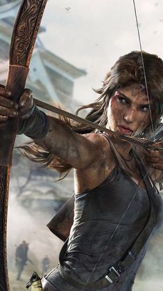 an image of a woman holding a bow and arrow