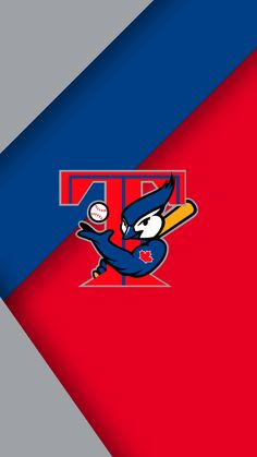 the baltimore orioles logo is on top of a red and blue background with an image of a baseball player