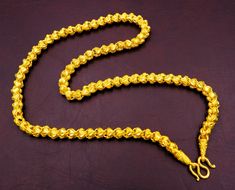 This Shop has a Special Free Gift (Chain) for Every Order. 😊🙏 Item including :1 x Necklace For: Women Type: GOLD PLATED over Brass, Nickel free Purity: 96.5% Surface: Sand Matted & Shiny Length: ~ 24 inches Weight: ~ 79 grams Width: ~8mm Color: Yellow Gold ( slightly +/- from photo ) Handmade from Thailand. Thai gold plating technic really solid and stunning look. Rewarding your life from hard working, match up your dress, bridesmaid wedding engagement or a gift to someone special for you. 8 Grams Gold Chain, Chain Designs Gold Women, Mangalsutra Ideas, Mens Chain Designs, Gold Chain Designs For Women, Thailand Jewelry, Mens Gold Chain Necklace, Pretty Gold Necklaces, Simple Necklace Designs