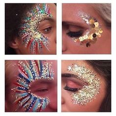 Friday feeling! And what better way to start the day than with some fab festival looks!! . . . . . #festibalgoals #festival #festivalmakeup #festivallook #glastonburyfestival #glasto #makeupgoals #makeuponfleek #makeuponpoint #makeup #glittermakeup Glitter Face Makeup, Extreme Make-up