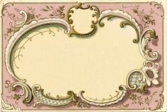 an ornate blue and white frame with gold accents