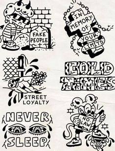 some type of stickers that are on the side of a wall