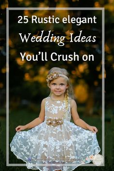 25 must have rustic wedding ideas. Elegant inspiration for your country theme wedding. This flower girl dress is number 7. Look for the links on how to learn more about and buy it. See the whole list on the My Online Wedding Help blog. #RusticWedding #RusticElegant #ThemeWedding #WeddingIdeas Rustic Theme Wedding Dress, Rustic Theme Wedding, Kentucky Wedding