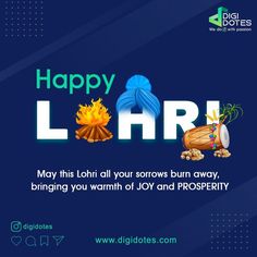 happy lohrii greeting card with images and quotes for friends, colleagues or family