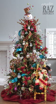 a decorated christmas tree in a living room