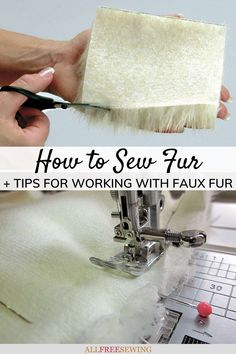 how to sew fur tips for working with faux fur