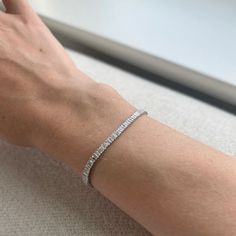 Diamond Baguette Tennis Bracelet - Alexis Jae Jewelry Baguette Bracelet, Diamond Baguette, Bf Gifts, Diamond Tennis Bracelet, Jewelry Fashion Trends, Baguette Cut Diamond, North South, Dynamic Design, Tennis Bracelet Diamond