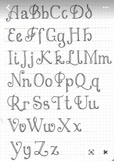 the upper and lower letters are drawn in black ink on a sheet of white paper