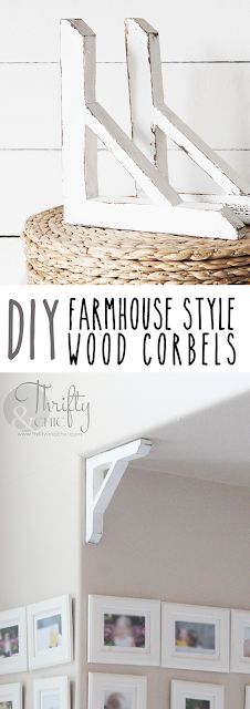 the diy farmhouse style wood corbels are easy to make and look beautiful