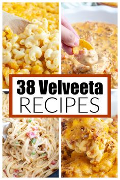 Macaroni and cheese, dip, creamy spaghetti. Dip Using Velveeta Cheese, Velveeta And Chicken Recipes, Chicken Enchiladas With Velveeta Cheese, Goulash With Velveeta Cheese, Chicken Casserole With Velveeta Cheese, Casseroles With Velveeta Cheese, White Velveeta Recipes, Velveeta Slow Cooker Recipes, Dinner Recipes With Velveeta Cheese