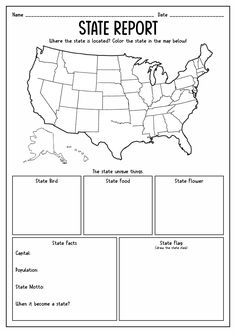 the united states map worksheet