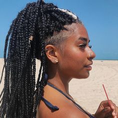 Box Braids with Shaved Sides: 21 Stylish Ways to Rock the Look Tapered Braids, Box Braids Undercut, Microlocs With Shaved Sides, Box Braids With Shaved Sides, Box Braids Shaved Sides, Undercut Natural Hair, Undercut Braid, Side Haircut, Braids With Shaved Sides