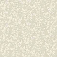 a beige and white wallpaper with leaves on it