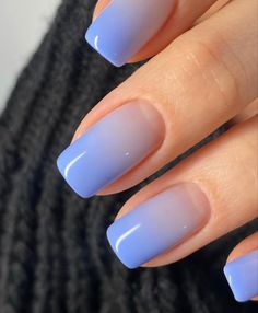 Nail Polish Gradient, Blue French Ombre Nails, Blue Gradient Nails, Taupe Nails, Elegant Touch Nails, Hippie Nails, Gradient Nails