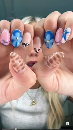 Acrylic Nails For Hawaii, Nails W Flowers, Nails For Hawaii, Acrylic Nail Shapes, How To Cut Nails