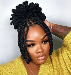 Short Dreadlocks Styles, Dreads Styles For Women, Meagan Good, Beautiful Dreadlocks, Short Locs Hairstyles, Faux Locs Hairstyles, Dreadlock Style, Dreadlock Styles, Dreads Styles