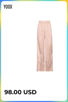 Jacquard, Comfort fit, Satin, Frills, Wide leg, Floral design , Color: Blush , Size: L Color Blush, Design Color, Pastel Pink, Casual Pants, Floral Design, Comfort Fit, Wide Leg, Blush, Satin