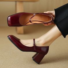 CHIKO Mae Square Toe Block Heels Mary Jane Shoes feature leather upper, leather lining, rubber sole. Heel height is approx. 2.75" (7 cm) Office Heels, Chiko Shoes, Fashion Shoes Boots, Womens Mary Janes, Feeling Better, Mary Jane Heels, Jane Shoes, Ladies Shoes, Cool Boots