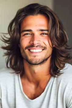 Long Haired Men With Beards, Teen Boy Long Hairstyles, Men’s Long Straight Hairstyles, Men’s Long Hair, Men’s Longer Haircuts, Long Mens Haircut, Mens Hairstyles Thick Hair